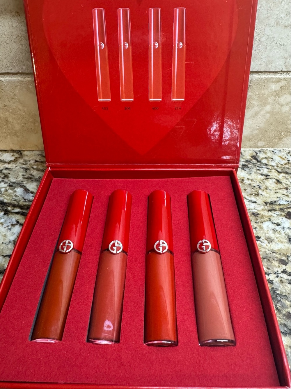 Giorgio Armani Lip Maestro Set — Bold Red Shades